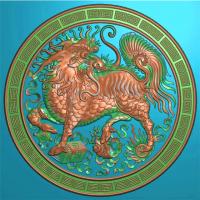 麒麟挂件挂匾挂屏精雕图,挂件挂屏挂匾浮雕图,挂屏挂匾雕刻图,挂屏加工图（GJ-045）