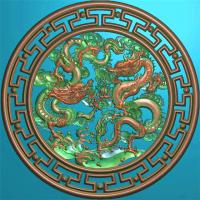 双龙挂件挂匾挂屏精雕图,挂件挂屏挂匾浮雕图,挂屏挂匾雕刻图,挂屏加工图（GJ-050）