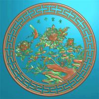 花鸟挂件挂匾挂屏精雕图,挂件挂屏挂匾浮雕图,挂屏挂匾雕刻图（GJ-096）