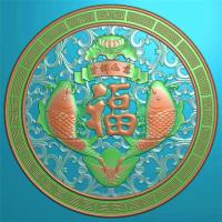 年年有余挂件挂匾挂屏精雕图,挂件挂屏挂匾浮雕图,挂屏挂匾雕刻图（GJ-119）