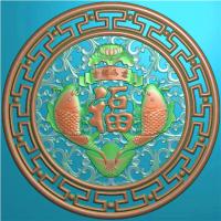 年年有余挂件挂匾挂屏精雕图,挂件挂屏挂匾浮雕图,挂屏挂匾雕刻图（GJ-120）