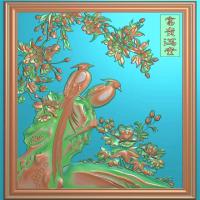 玄关背景墙精雕图,玄关背景墙浮雕图,玄关背景墙雕刻图（XG-17）