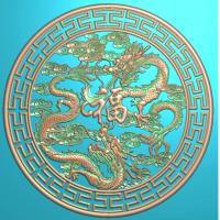 云龙板雕刻图（L-1559）