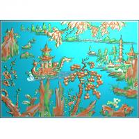 山水建筑浮雕图（SSJZ-464）