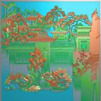 山水建筑精雕图（SSJZ-3003）