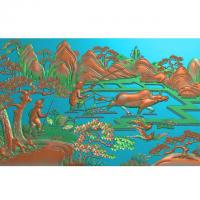 山水建筑精雕图（SSJZ-3049）