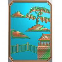 山水建筑精雕图（SSJZ-3054）