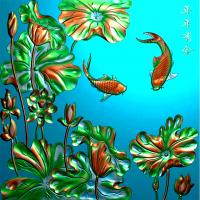 石材玉石背景墙雕刻图（YD-128）