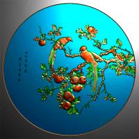 石材玉石背景墙雕刻图（YD-137）