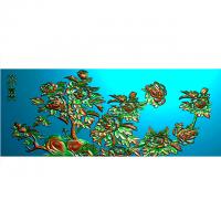 石材玉石背景墙雕刻图（YD-139）