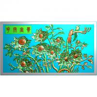 石材玉石背景墙雕刻图（YD-151）