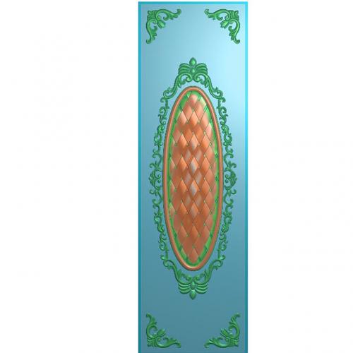 欧式洋花长条门花贴花浮雕图（CT-349）