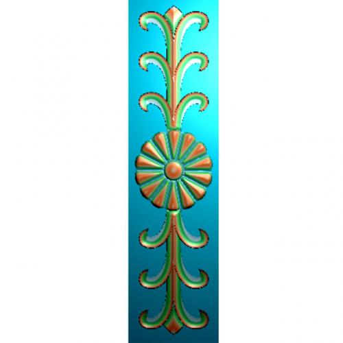 欧式洋花长条门花贴花浮雕图（CT-365）