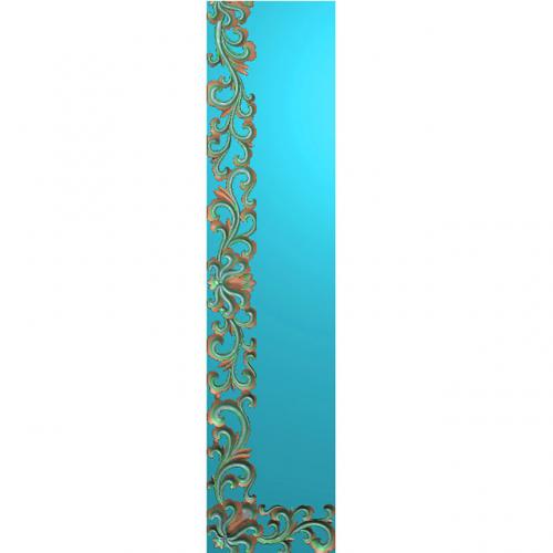 欧式洋花长条门花贴花浮雕图（CT-522）