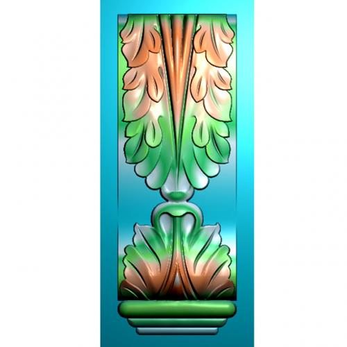 欧式洋花长条门花贴花浮雕图（CT-375）
