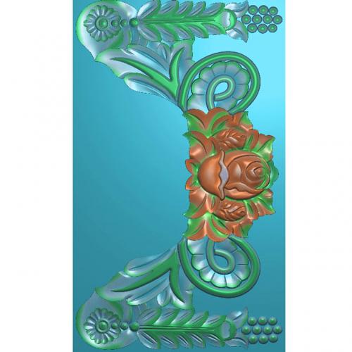 欧式洋花长条门花贴花浮雕图（CT-430）
