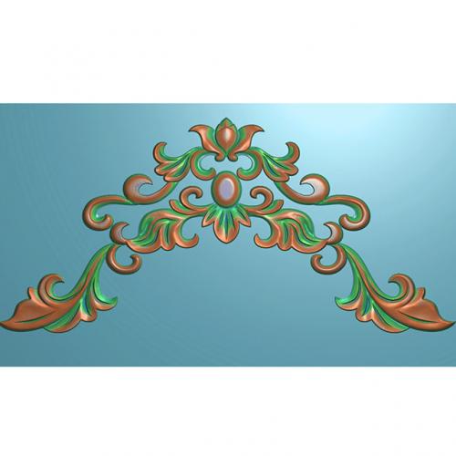 欧式洋花长条门花贴花浮雕图（CT-433）