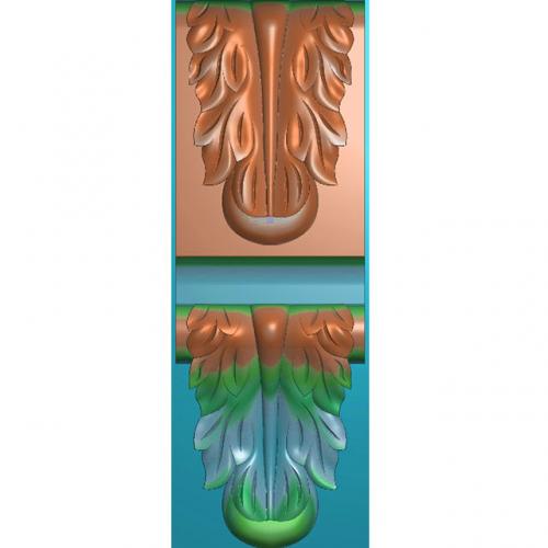 欧式洋花长条门花贴花浮雕图（CT-439）