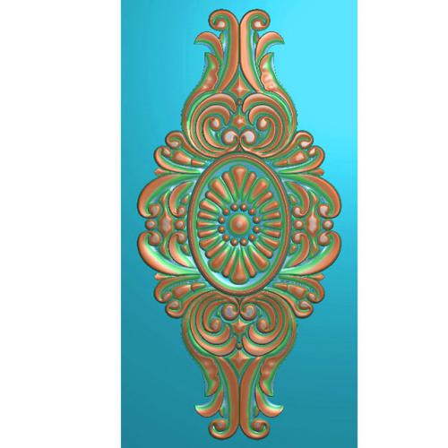 欧式洋花长条门花贴花雕刻图（CT-468）