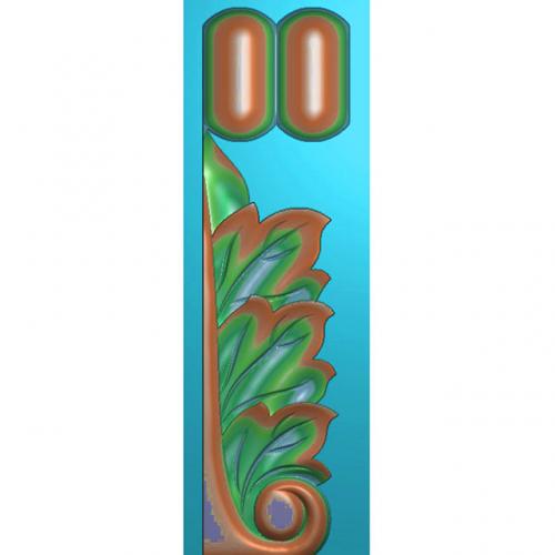 欧式洋花长条门花贴花雕刻图（CT-489）