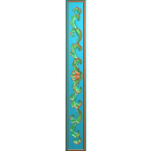 欧式洋花长条门花贴花雕刻图（CT-538）