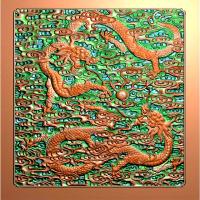 龙祥云有边框精雕图（L-1234）