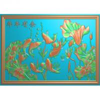 石材荷花雕刻图（ZS-272）