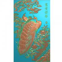 石雕孔雀花鸟浮雕图（ZS-317）