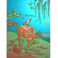 山水人物雕刻图（SSRW-0020）