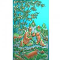 山水人物雕刻图（SSRW-0036）