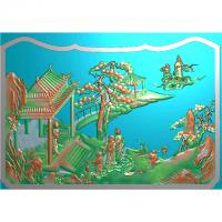 山水人物雕刻图（SSRW-0039）