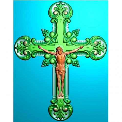 耶稣十字架四六牌精雕图（SLP-0253）