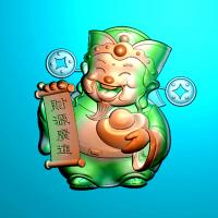 卡通财神牌精雕图（SLP-0256）