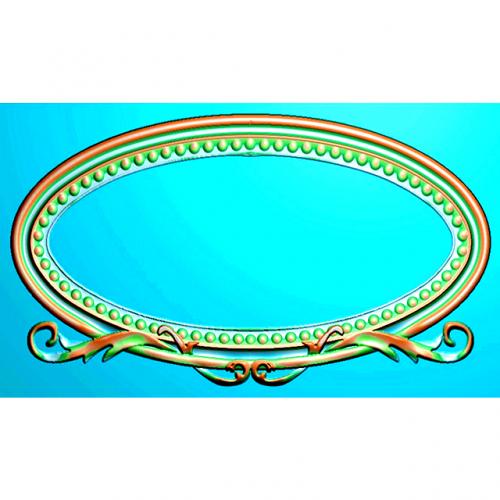 欧式洋花镜框标牌浮雕图（OSJK-011）