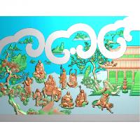 罗汉精雕图（LH-8073）