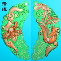 心相印龙凤対牌精雕图(GJF-008)