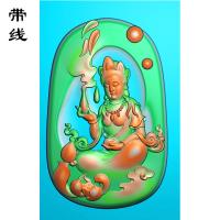 竹叶观音精雕图(ZGY-024)