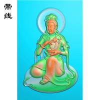 圆形底座观音精雕图(ZGY-043)