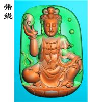 莲花底座观音精雕图(ZGY-105)