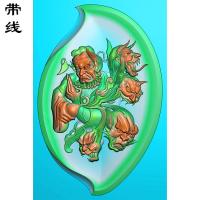 钟馗抓鬼精雕图有线(GG-022)