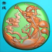 凤凰飞天美女精雕图(SV-021)