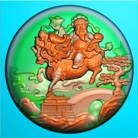 古代人物麒麟精雕图(GDR-019)