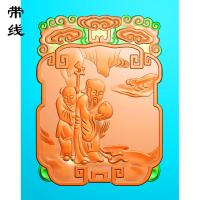 寿星寿桃精雕图(GDR-056)