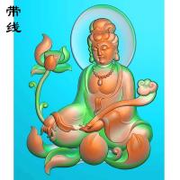 莲花如意观音精雕图(LGY-022)