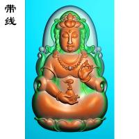 抱珠正装坐莲花观音精雕图(LGY-060)