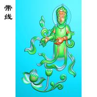 荷花观音精雕图(OGF-048)