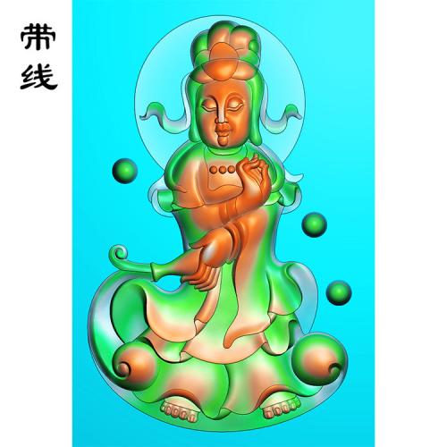 玉雕挂件情洒人间观音精雕图(OGF-066)