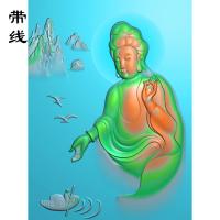 山水观音精雕图(BGF-010)