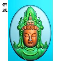 椭圆正观音头精雕图(BGF-062)