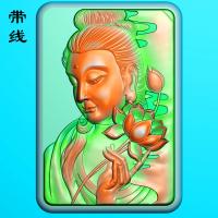 拿莲观音精雕图(BGF-087)